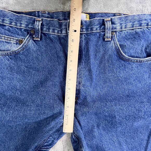 Diamond Gusset Jeans Mens 38x30 Blue Regular Fit Denim Made USA Workwear Classic - Picture 10 of 16